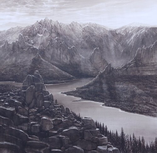 PAISAJE IMPOSIBLE 34. by Rafael Carrascal García, Painting for Sale on Select