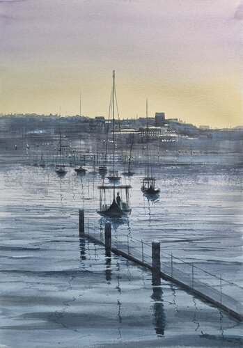ATARDECER EN OPORTO by Rafael Carrascal García, Painting for Sale on Select