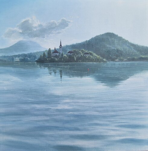 BLADE LAKE by Rafael Carrascal García, Painting for Sale on Select