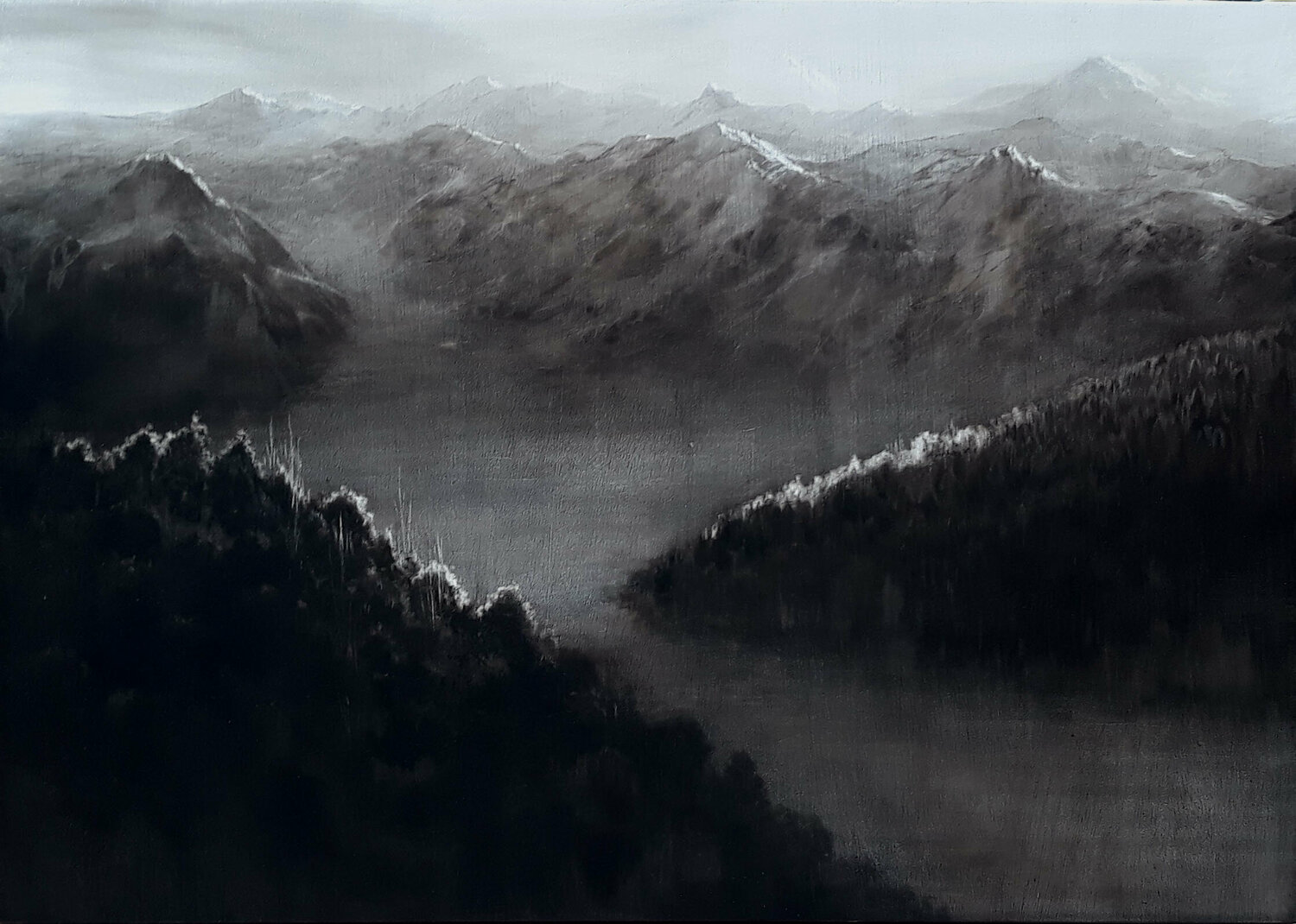 PAISAJE IMPOSIBLE XVII Rafael Carrascal García Original painting for sale