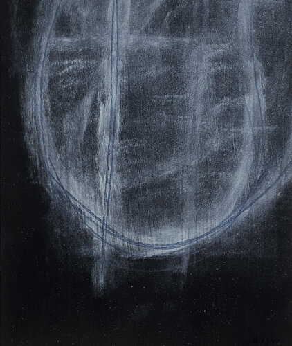 Black White Blue VI by David Drain, Painting for Sale on Select