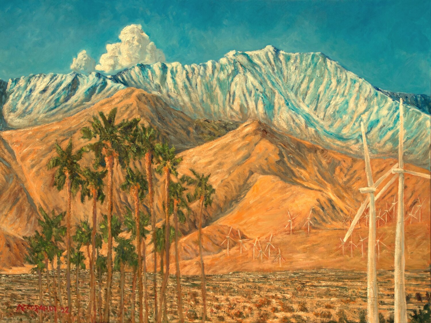 PALM SPRINGS, WINTER Francis Azzopardi Original painting for sale