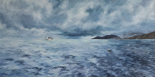 Upon Stormy Seas by Katrina Case, Painting for Sale on Select