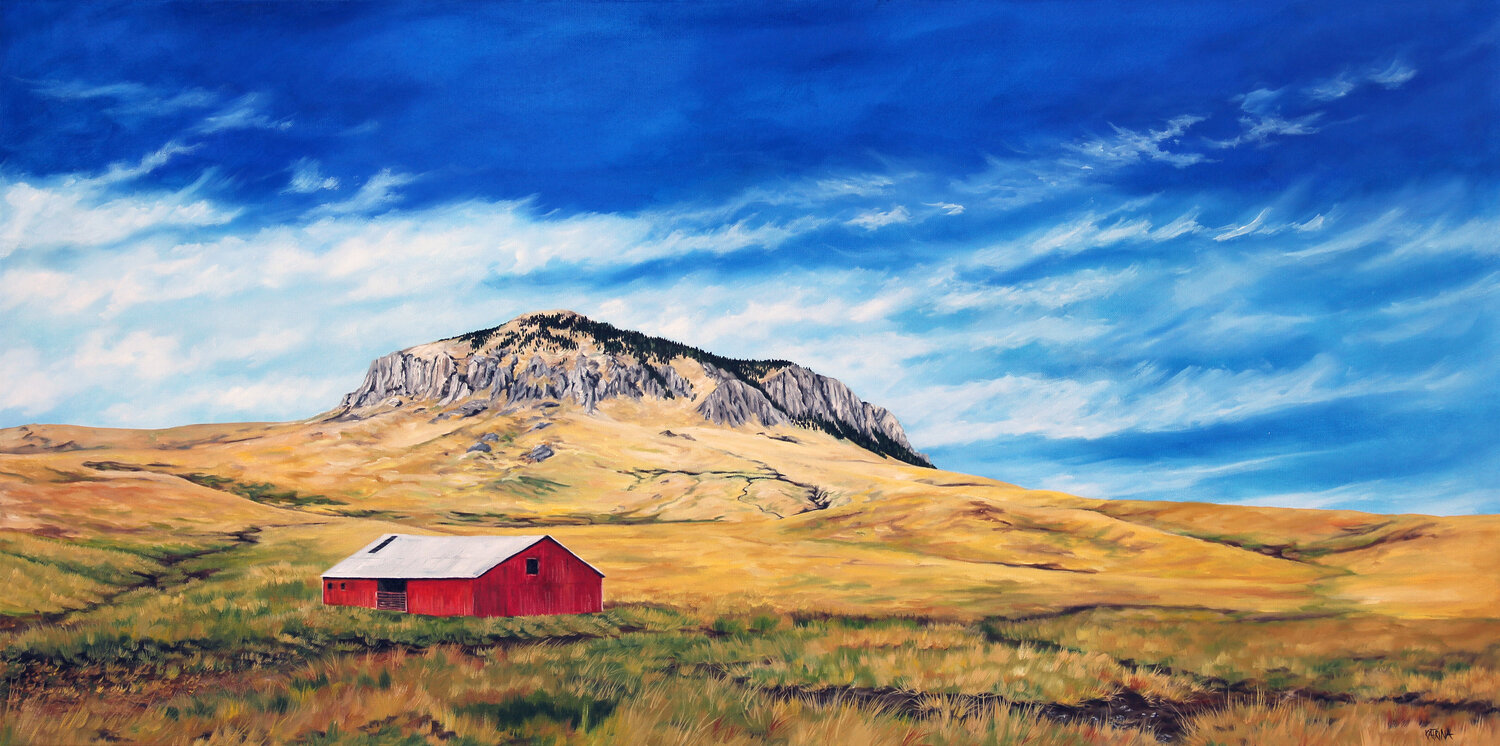 Square Butte of the Strand Ranch Katrina Case Original painting for sale