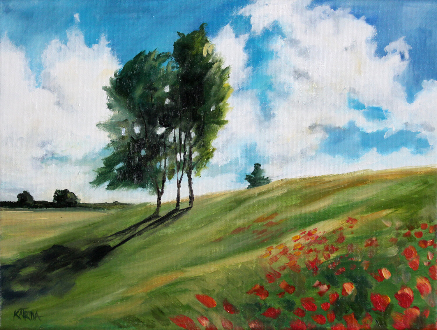 Field of Remembrance Katrina Case Original painting for sale