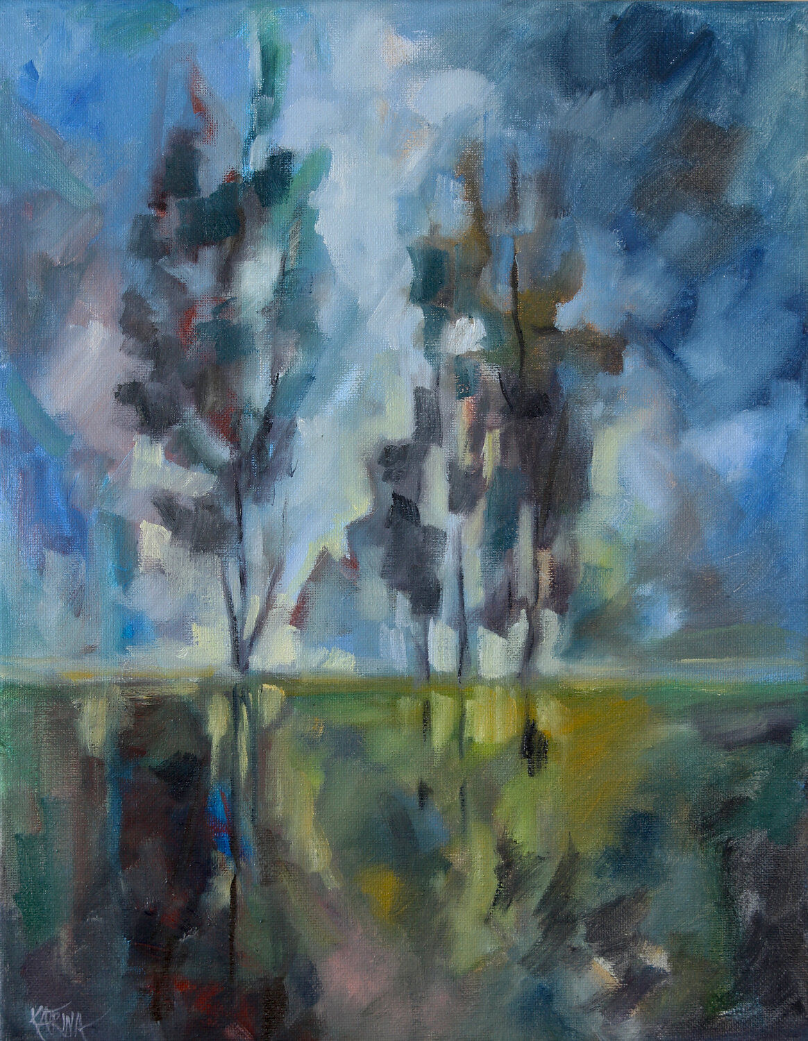 Through the Glass Katrina Case Original painting for sale