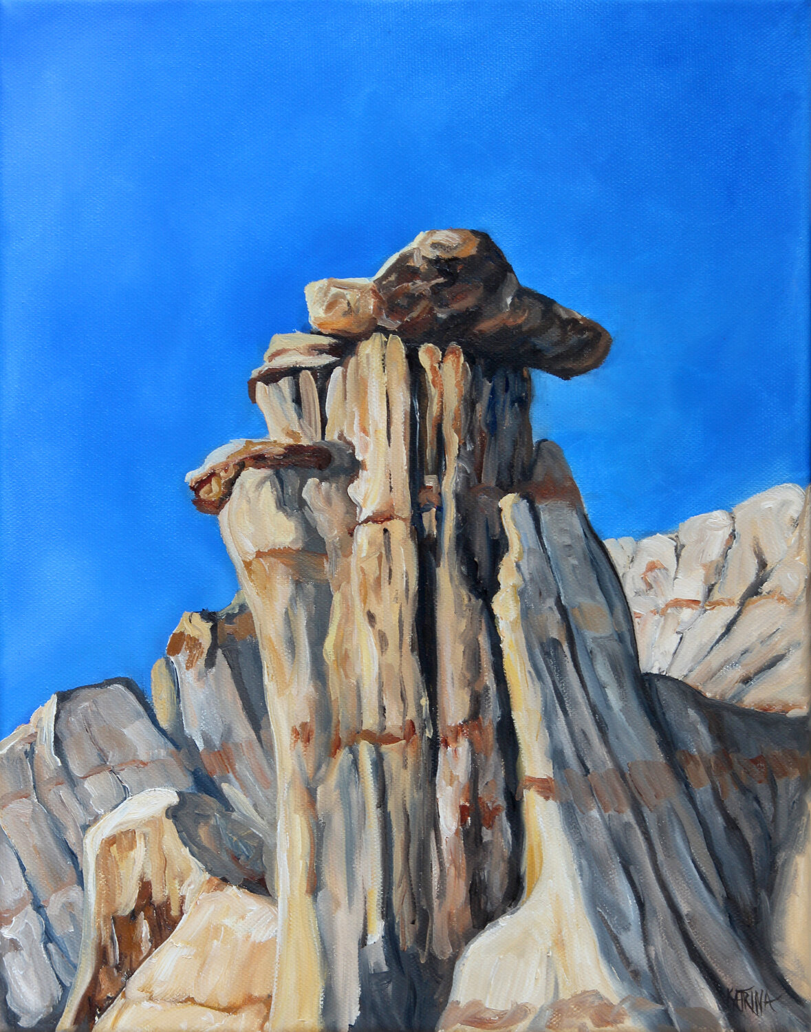 Sculpted by Wind and Water Katrina Case Original painting for sale