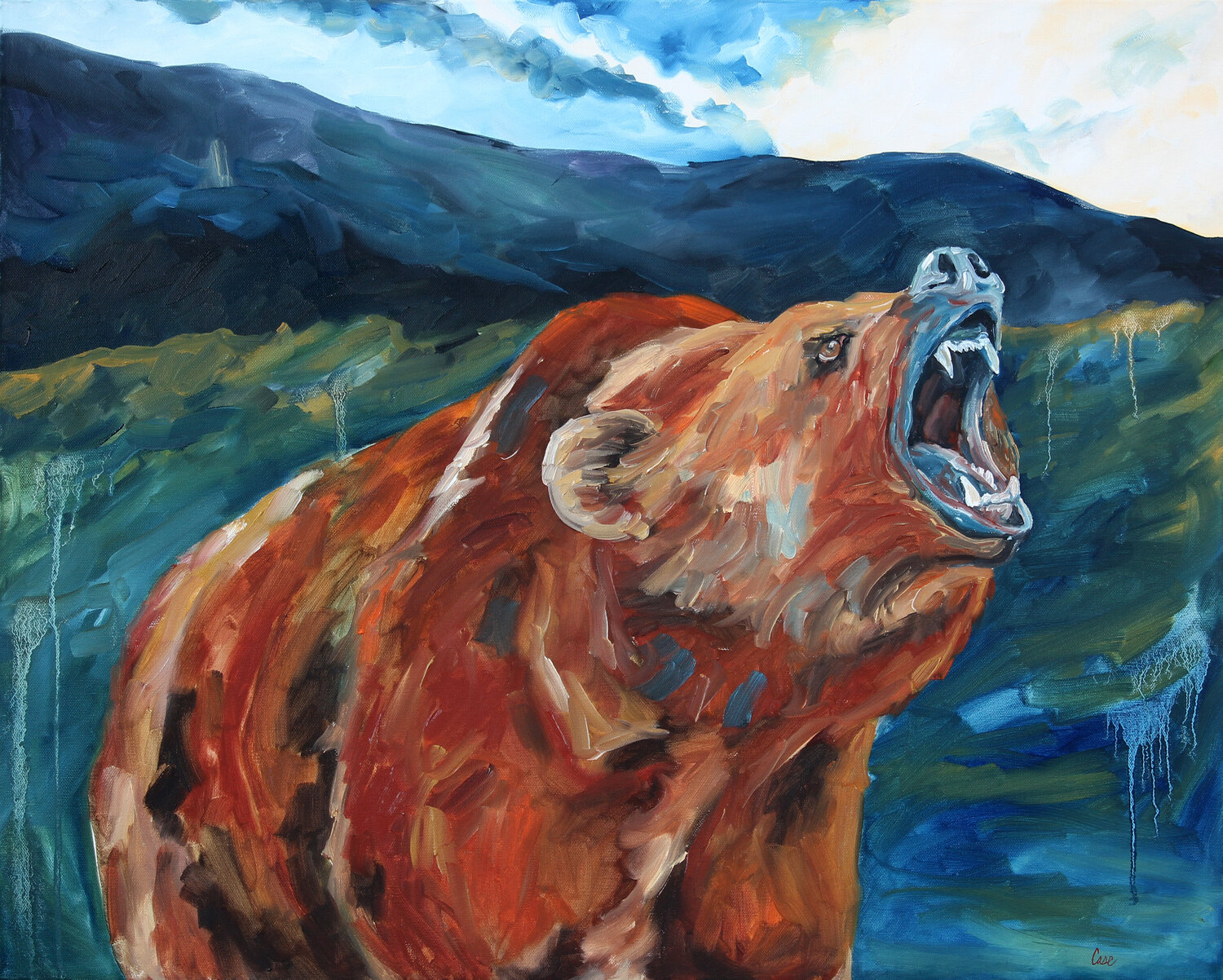 Intimidation Katrina Case Original painting for sale