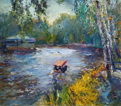 In the Park by Artem Brazhnik, Painting for Sale on Select