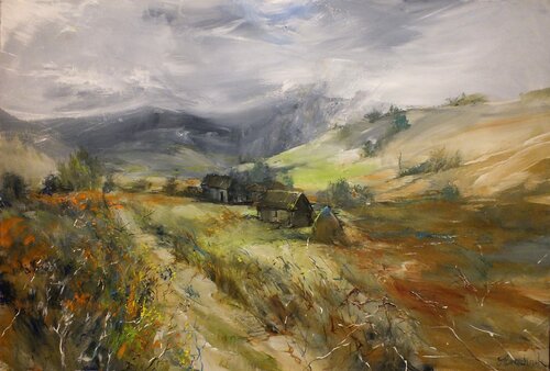 Mountains by Artem Brazhnik, Painting for Sale on Select