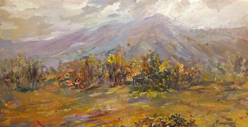 Mountains by Artem Brazhnik, Painting for Sale on Select
