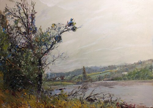 Summer Evening by Artem Brazhnik, Painting for Sale on Select