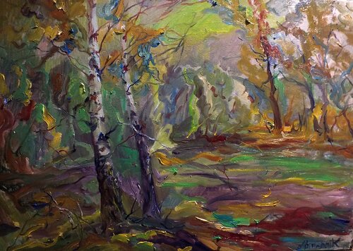 Forest by Artem Brazhnik, Painting for Sale on Select