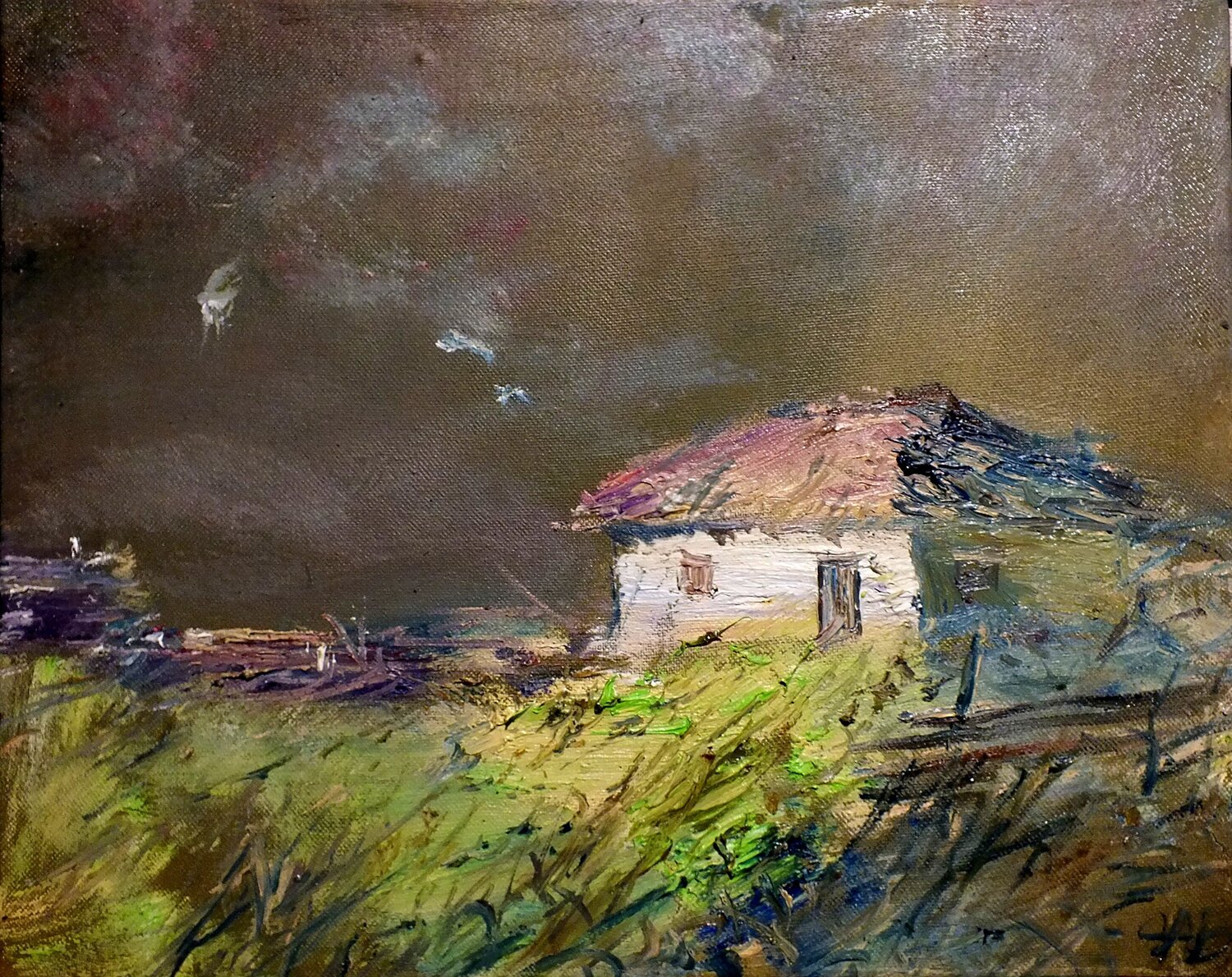 Village Artem Brazhnik Original painting for sale