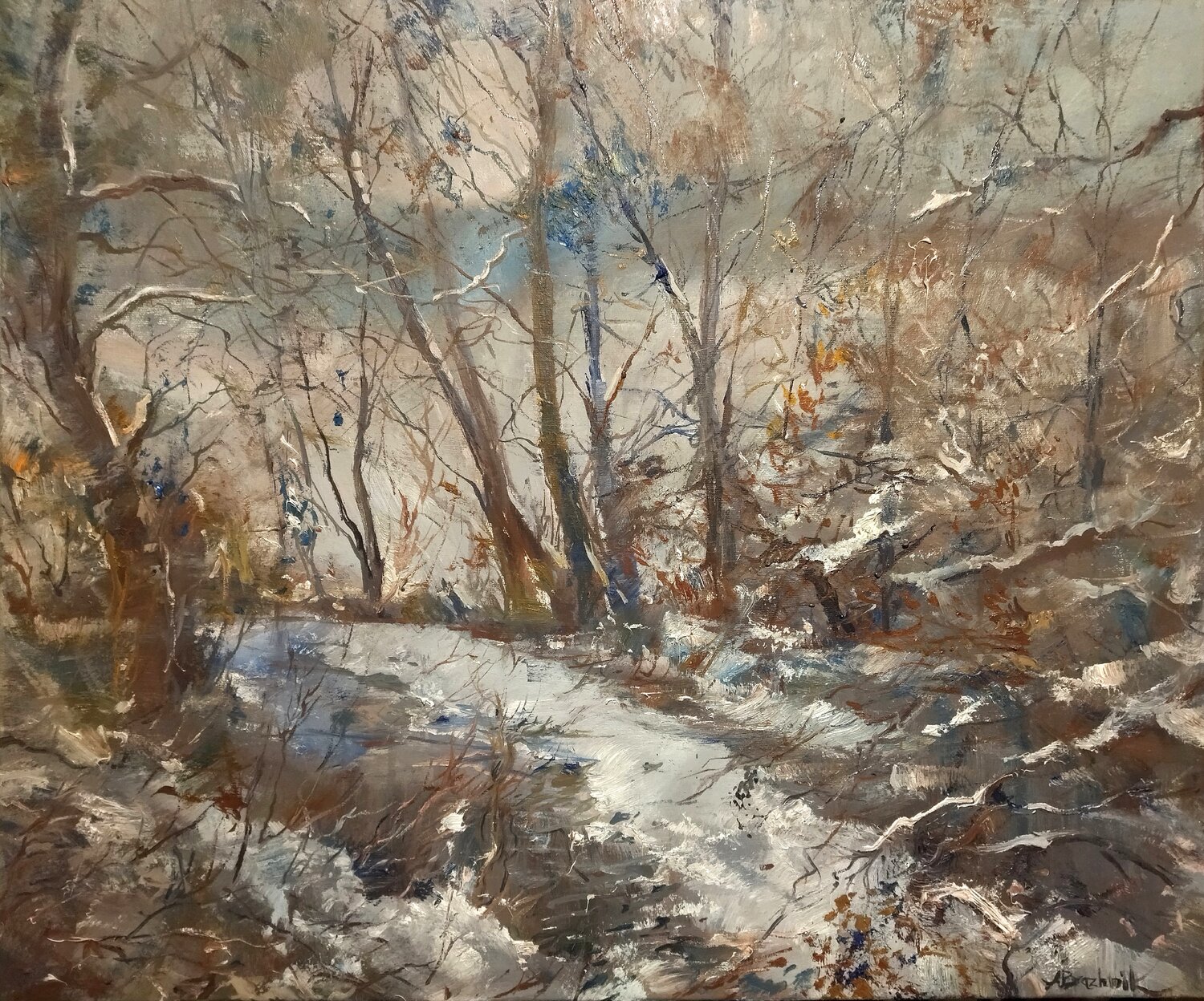 Winter Artem Brazhnik Original painting for sale