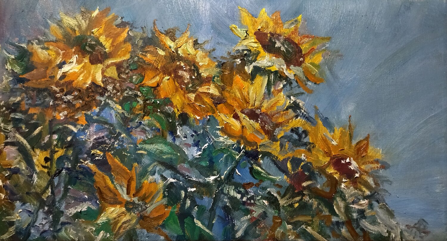 Sunflowers Artem Brazhnik Original painting for sale