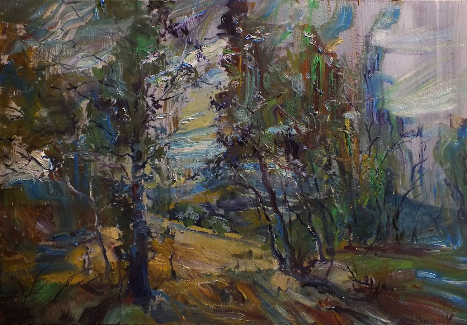 Forest Artem Brazhnik Original painting for sale