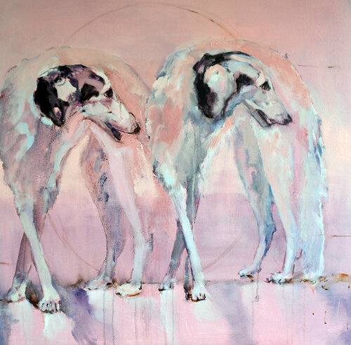 Because of the dog XII by Jonker Mieke, Painting for Sale on Select