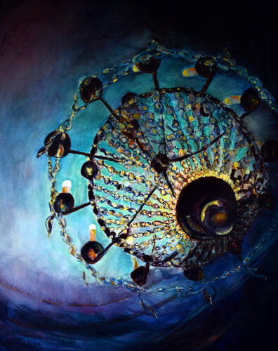 Soestdijk II, chandelier by Jonker Mieke, Painting for Sale on Select