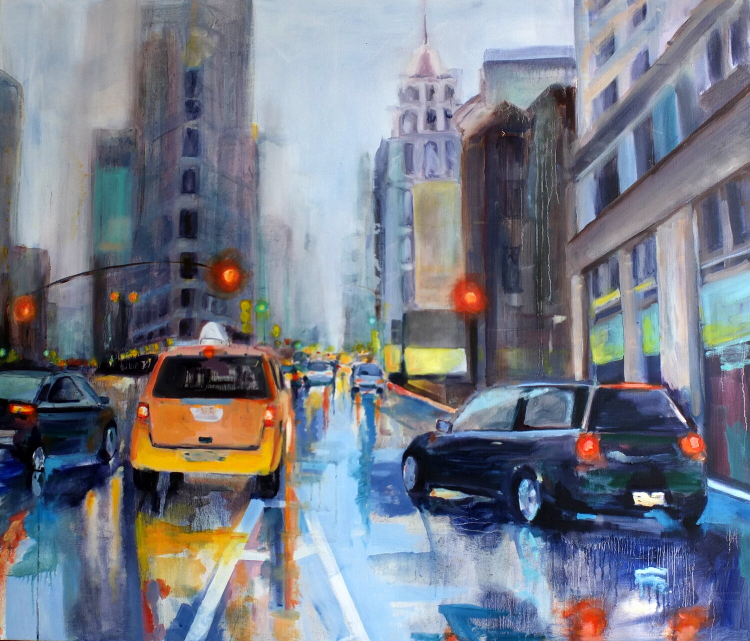 Over een weg I Jonker Mieke Original painting for sale