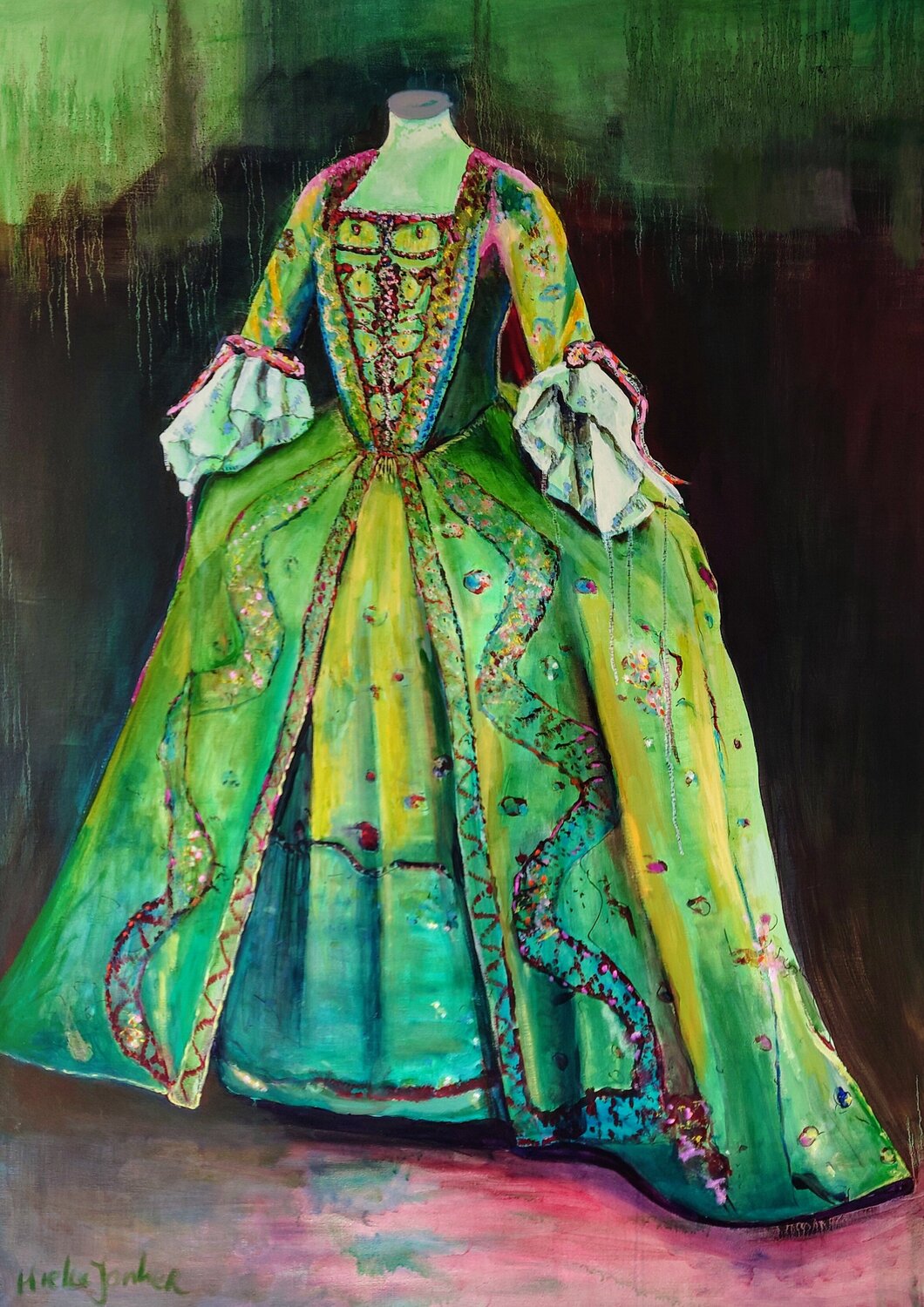 Captivated by beauty III Jonker Mieke Original painting for sale