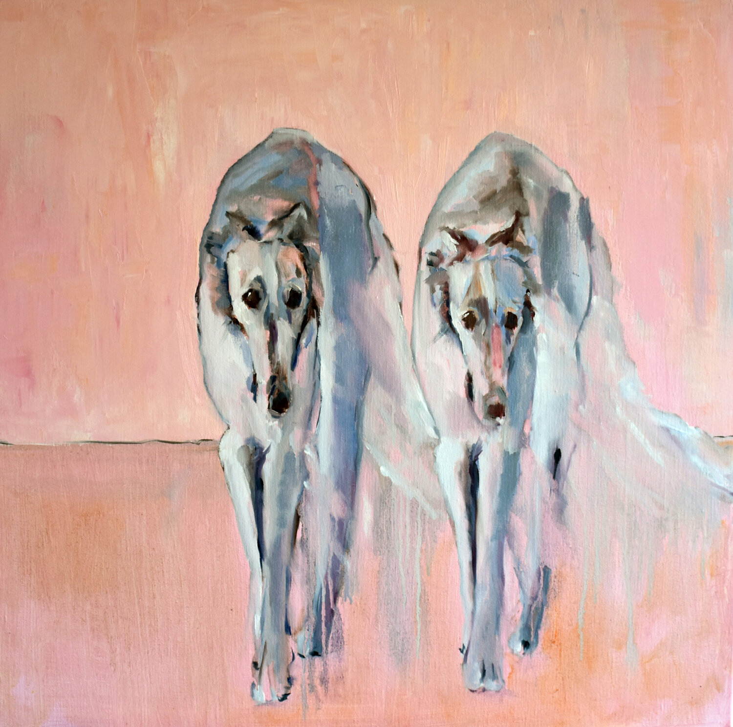 Because of the dog XIII Jonker Mieke Original painting for sale