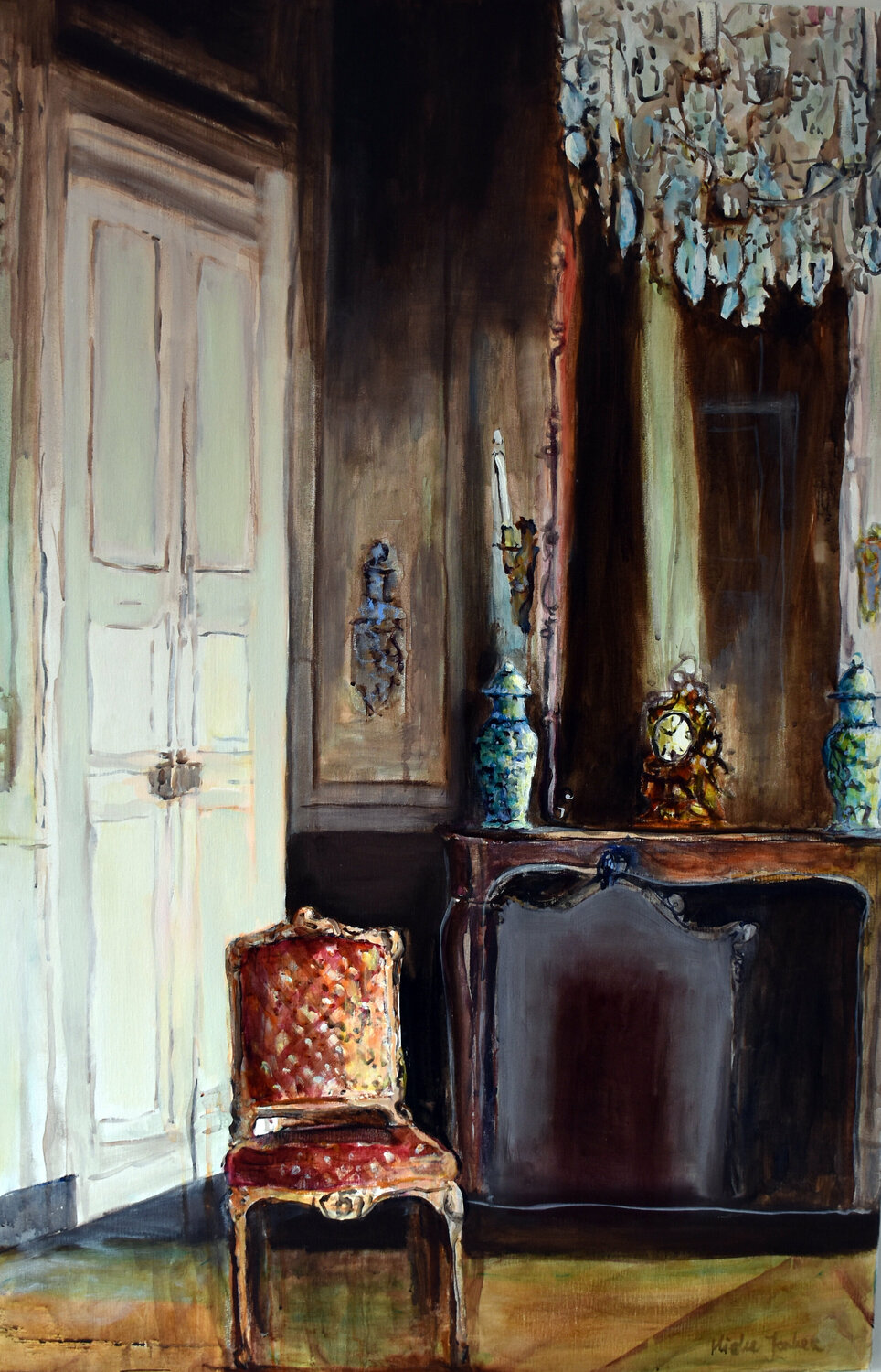 Meanwhile in the castle VI Jonker Mieke Original painting for sale