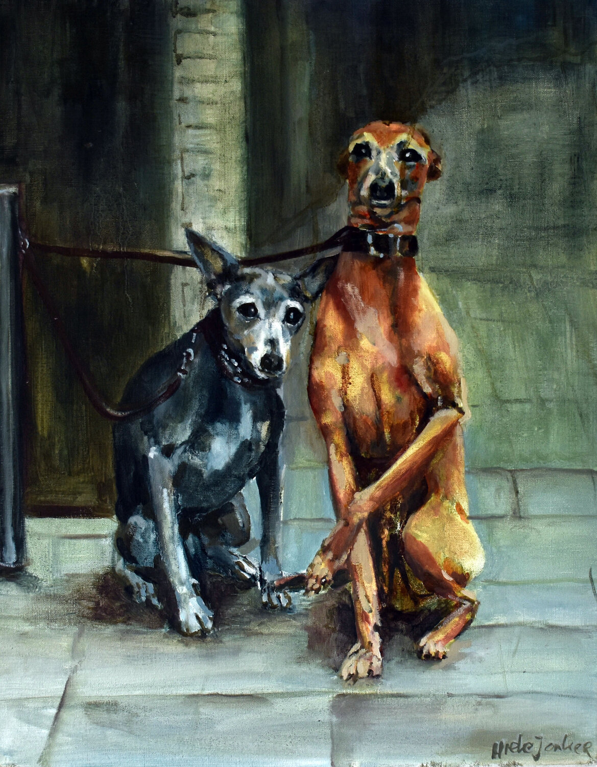 Waiting Jonker Mieke Original painting for sale