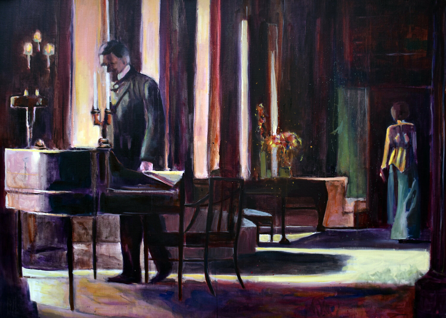 Meanwhile in the abbey I Jonker Mieke Original painting for sale
