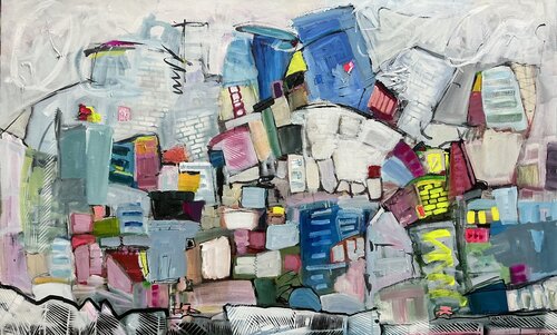 My Pink Car by Marie Manon Corbeil, Painting for Sale on Select