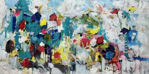 Fresh Flowers by Marie Manon Corbeil, Painting for Sale on Select