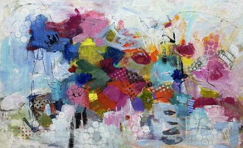 Happy Garden by Marie Manon Corbeil, Painting for Sale on Select