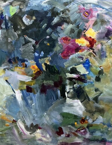 Do You See the Cat in the Forest? by Marie Manon Corbeil, Painting for Sale on Select