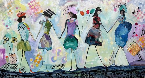 Saturday Night Live by Marie Manon Corbeil, Painting for Sale on Select