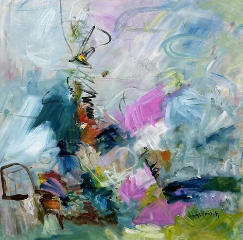 Le Plus Beau Jardin by Marie Manon Corbeil, Painting for Sale on Select