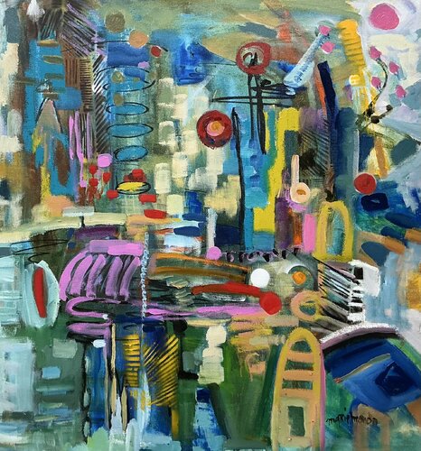 Pinball Machine by Marie Manon Corbeil, Painting for Sale on Select