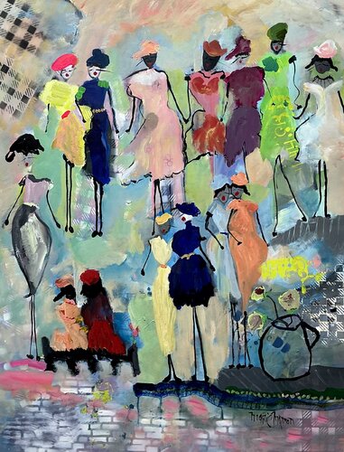 Royal Gossip in the Garden von Marie Manon Corbeil, Malerei kaufen auf Select