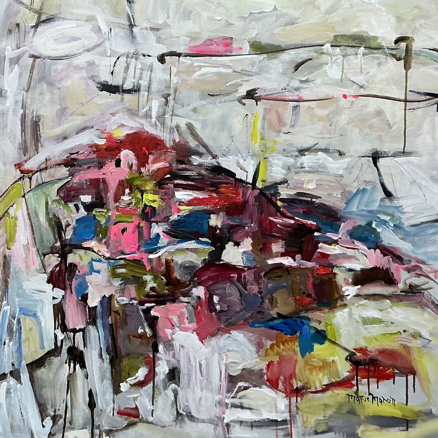 Fragments of a City Marie Manon Corbeil Original painting for sale