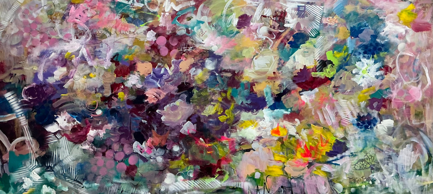 Bloom without Permission Marie Manon Corbeil Original painting for sale