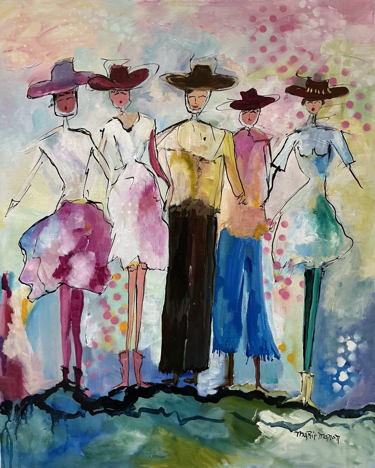 Are you Ready for Stampede? Marie Manon Corbeil Original painting for sale