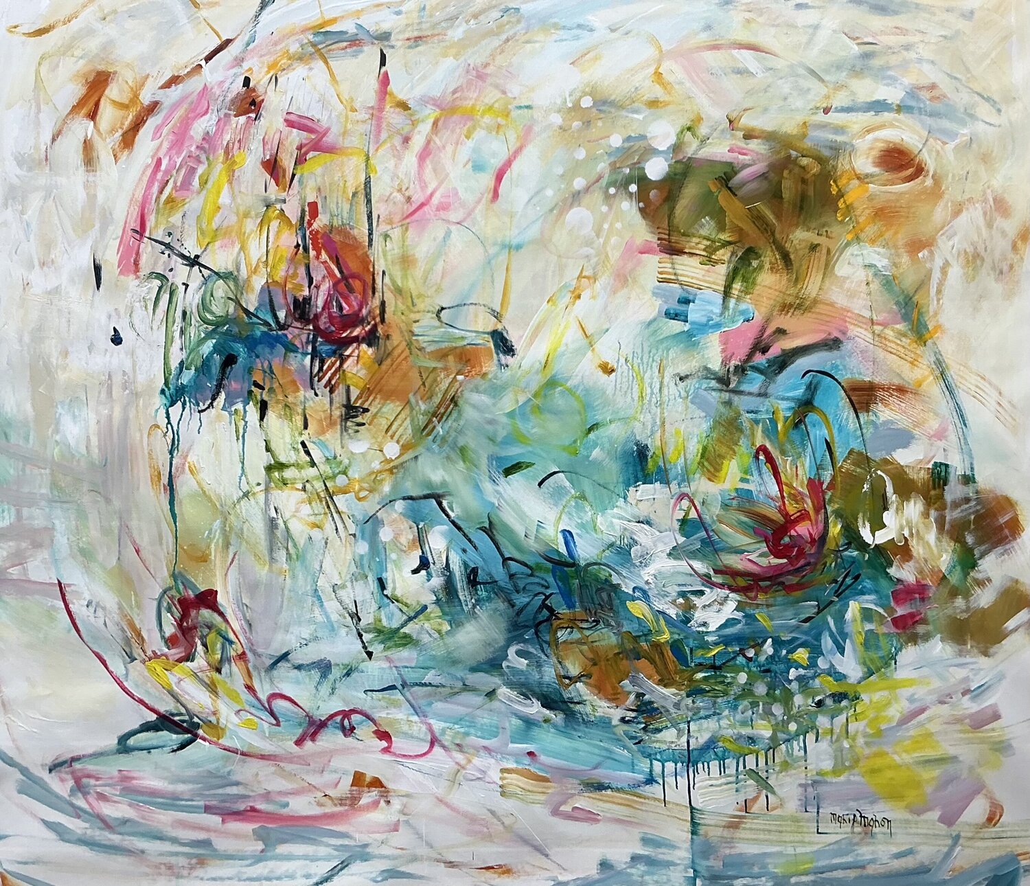 Nénuphars Marie Manon Corbeil Original painting for sale