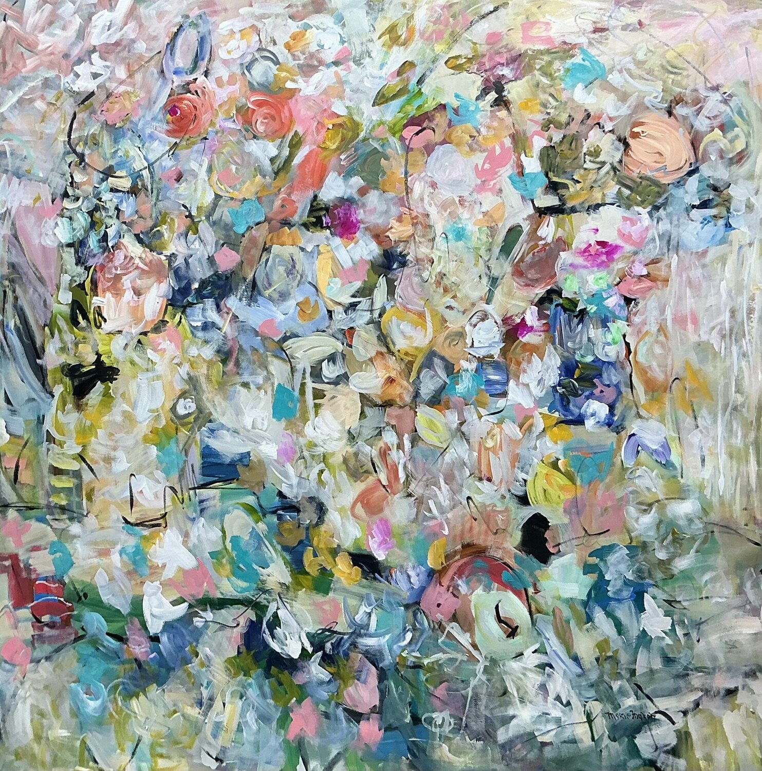 Symphony of Petals Marie Manon Corbeil Original painting for sale