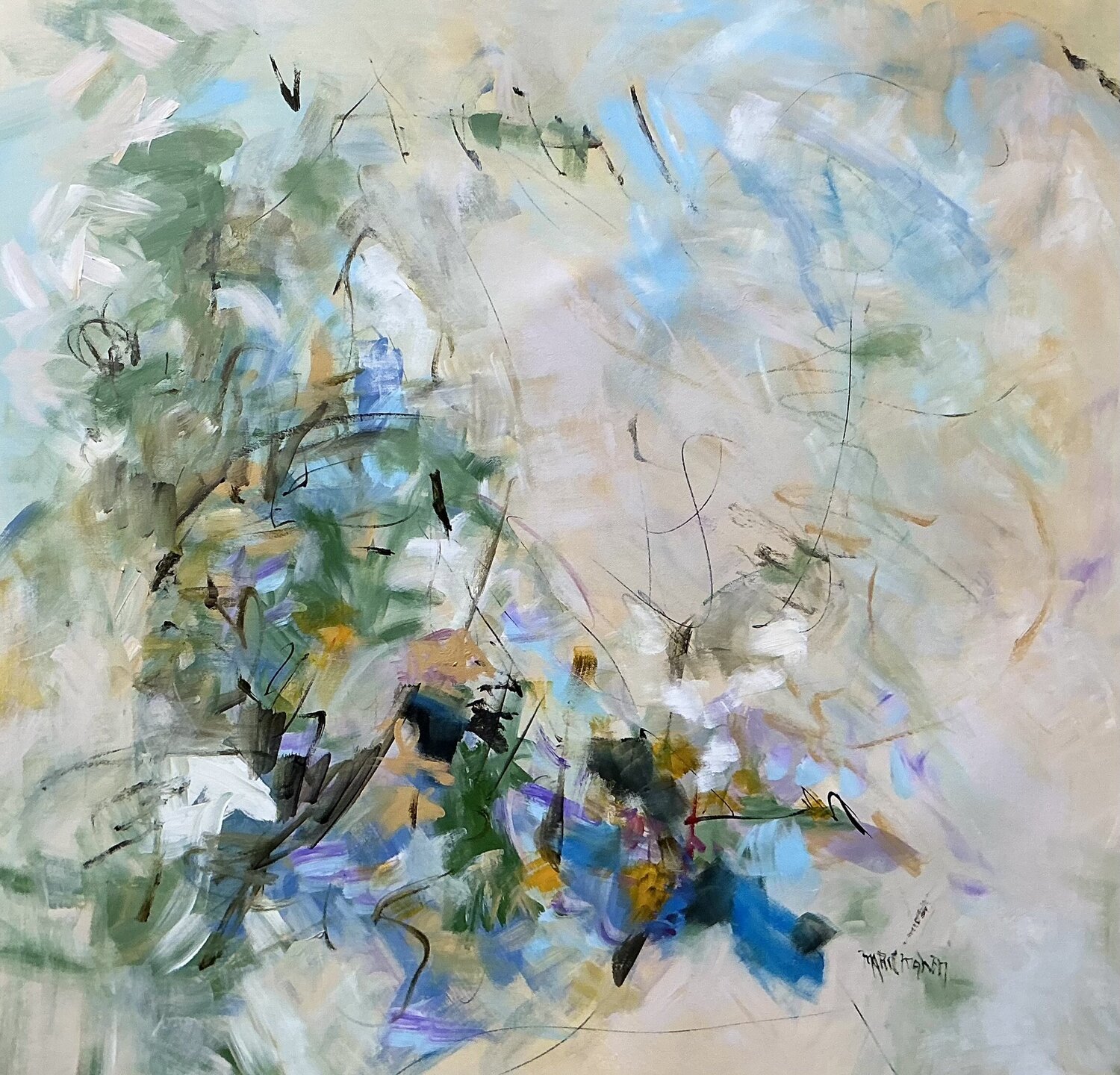 Little Garden Marie Manon Corbeil Original painting for sale