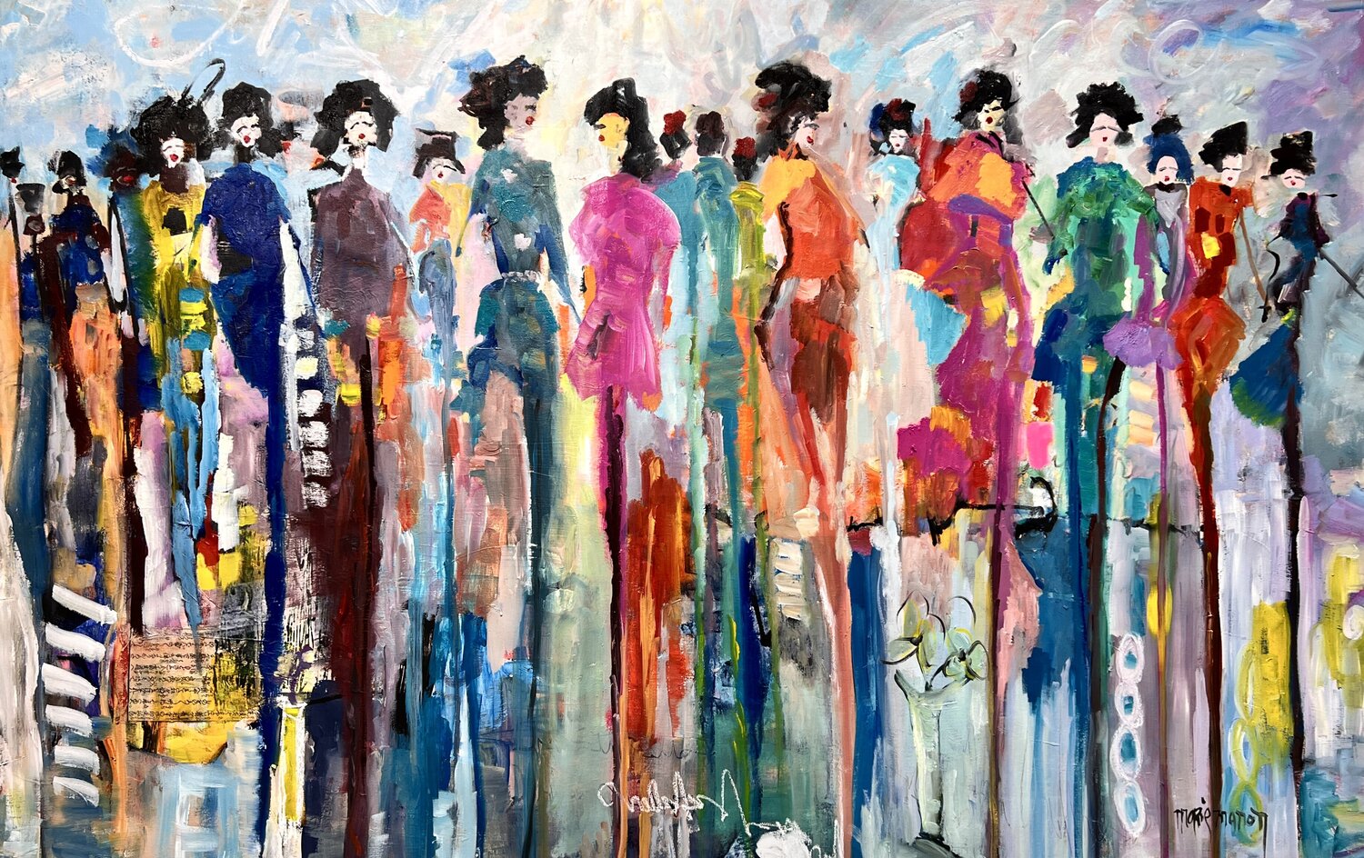 My Friends Marie Manon Corbeil Original painting for sale