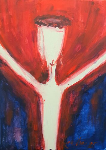 Freude am Leben. Neue Geburt und Neubeginn. Jesus in the manner of giovanni giacometti by Karibou, Painting for Sale on Select