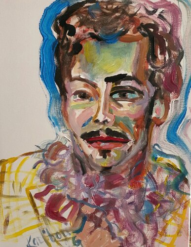 Perfomative man by Karibou, Painting for Sale on Select