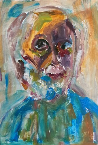 Mysterium eines alten Mannes auf silbernen Harry by Karibou, Painting for Sale on Select