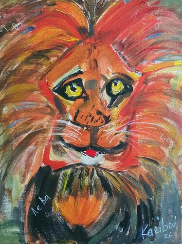 bebe lion 🦁 à la BANKSY. by Karibou, Painting for Sale on Select