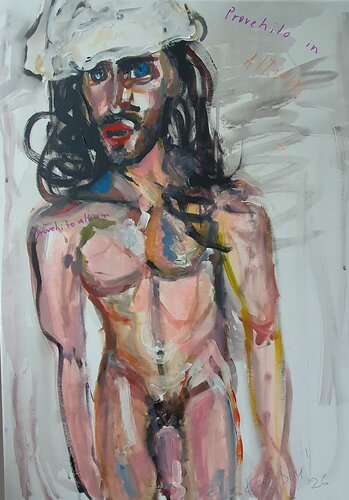 Provehito in altum. Pop rock Idol Jared Leto by Karibou, Painting for Sale on Select