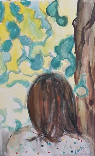 Obsession dots - Andenken an Yayoi Kusama und Vassily Kandinsky by Karibou, Painting for Sale on Select